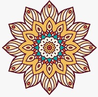 Vector Mandala. Round ornament in ethnic style. Hand drawn