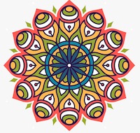 Vector Mandala. Round ornament in ethnic style. Hand drawn
